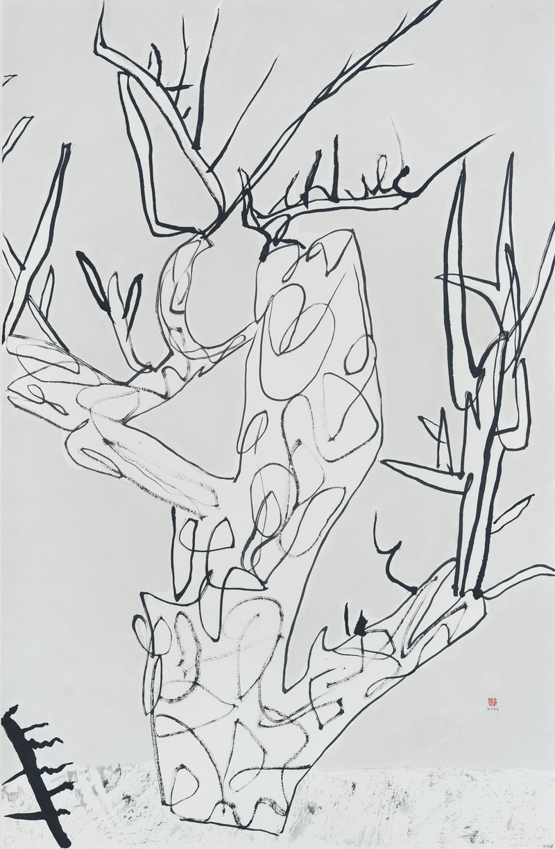 장병언, structure landscape 034, ink_on_paper, painting, 2026